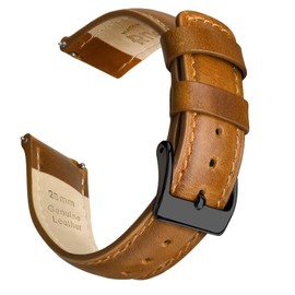 Ritche Genuine Leather Watch Band 18mm Classic Vintage Quick Release Leather Watch Strap (Toffee Brown), Valentine's day gifts for him or her