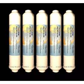 PUROFLO Post Inline Carbon GAC Water Filter 5 Pack T/33 Reverse Osmosis RO Ice