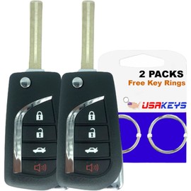 USAKEYS 2 For 2018-2022 TOYOTA CAMRY KEYLESS REMOTE ENTRY KEY FOB FLIP KEY HYQ12BFB