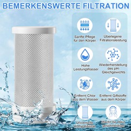 ELUBLU Activated Carbon Water Filter Tap, Kitchen Water Filter for Tap, Cartridge Water Filter Drinking Water Suitable for Kitchen Taps, Normal Taps, Washbasin Taps