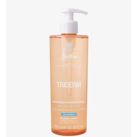 BioNike Triderm - Gel Doccia Delicato Corpo e Capelli, per la Detersione Quotidiana di Cute e Cuoio Capelluto, pH Fisiologico, Indicato per Pelli Sensibili, Adatto a Tutta la Famiglia, 750 ml