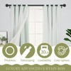 TANGWIN 2 Pack Black Curtain Rods for Windows 48 to
