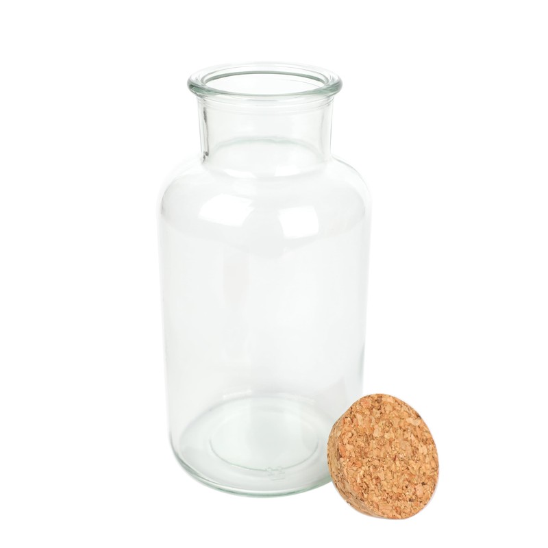Magic Season Decorative Glass Bottles with Cork Stoppers (16.9 fl