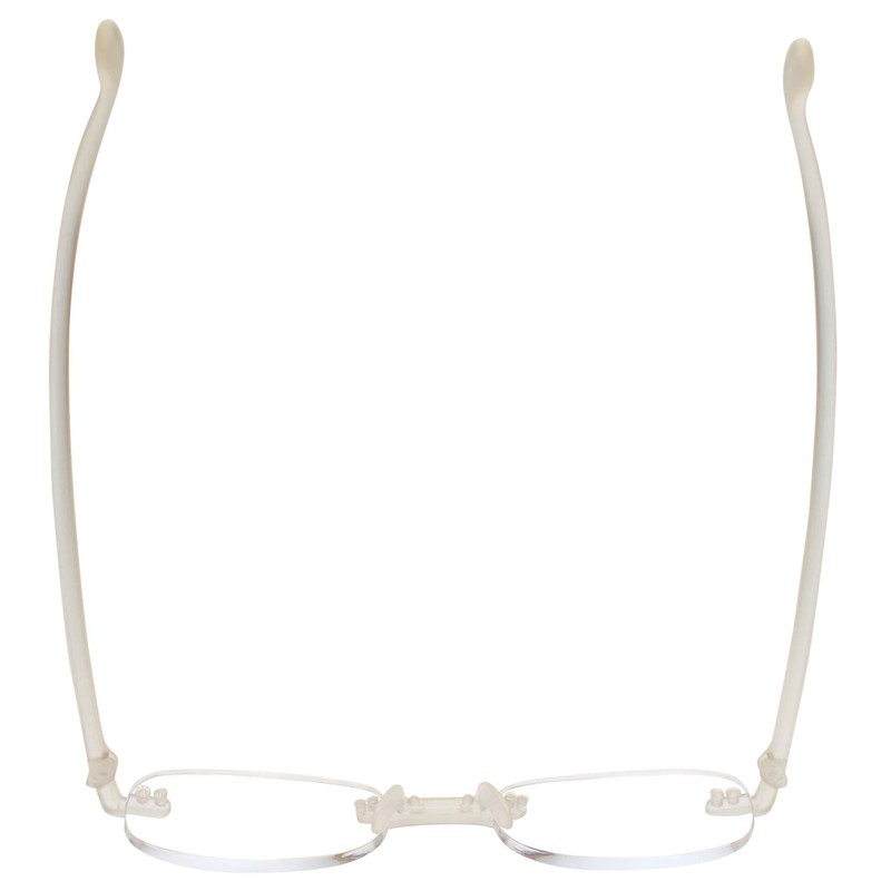 Calabria 714 Flexie Oval Rimless Reading Glasses +1.00 Ice Men/Women