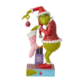 Enesco Jim Shore Dr. Seuss The Grinch Stealing Ornament Figurine, 7.625 Inch, Multicolor