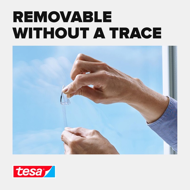 tesa POWERSTRIPS Deco 16x, Transparent, 58800-00012-03