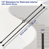 Sidasu 10 Pack Iron Balusters for Staircase Stair Spindles Hollow