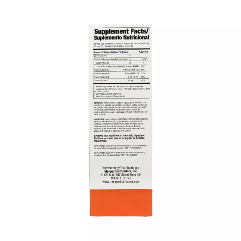 Menper Emulsion De Escocia Cod Liver Oil & Vit A,