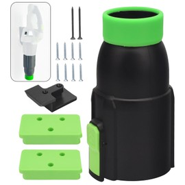 Car Drying Nozzle for EGO Power+ Leaf Blowers 530 575 580 615 650 765, Contain 1 Blower Wall Mount & 2 Mounts Battery Holders & Install Screw & Green Soft Silicone Band - 8 Inch