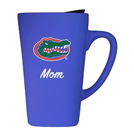 University of Florida Mom 16oz Soft Touch Ceramic Travel Mug with Lid - Blue