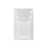 Exquisite 9.5 Inch. White Rectangular Premium Plastic Plates - 40