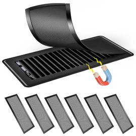 ACNOYEL Floor Vent Covers, 4"x10" Strong Magnetic Air Vent Cover Filters, PVC Floor Register Vent Screens for Home Floor Wall Ceiling Catches Debris - 3 Pack