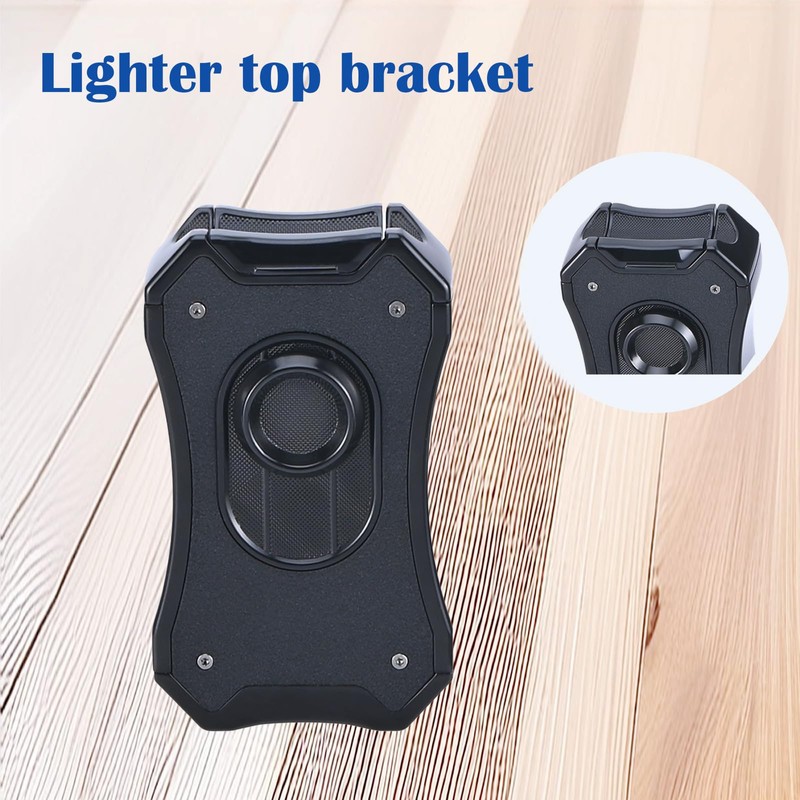 Reetsing Large Lighter,Premium Windproof Dual Torch Jet Flame Lighter with