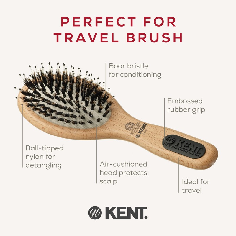 Kent Brushes PF02 Perfect for Smoothing Small Cushion Brush, Wood
