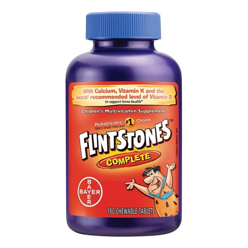 Flinstones Picapiedras Multivitamínico Niños 180 Tabletas Sabor Fruta
