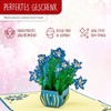 LINPOPUP®, LIN17668, Pop Up Card - Blue Flower Vase Flowers
