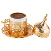 DEMMEX 2024 Turkish Greek Arabic Coffee Serving Set with Cups,