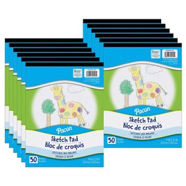 Pacon 9-inch x 12-inch Sketch Pad, 12/Bundle (PACMMK50105F-12)