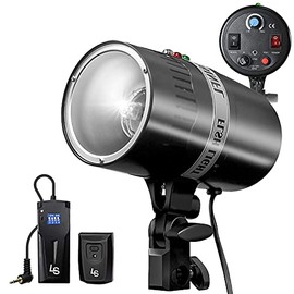 LS Photography Flash Strobe Light 160W, Sync Cord, Fuse, Test Button, Umbrella Input, Mount on Light Stand with, Radio Sync Transmitter & Receiver Professional Photography Use, Photo Studio, LGG626