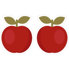 2.75in x 3.25in Apple Vinyl Stickers Car Truck Vehicle Bumper Decals