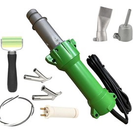 Beyondlife 1600W Plastic Welder, Hot Air Plastic Welder Heat Gun, PVC Vinyl Rod Welding Hot Gas Pistol Tool, with Various Welding Nozzles, w/LED Lighting