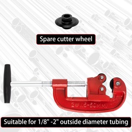 1/8-2"Heavy Duty Pipe Cutter With an Extra Blade,Rigid Pipe Cutters,Metal Pipe Cutter Tool,Metal Tube Cutter Cuts Up to Galvanized Pipe, Copper, and Iron Pipe