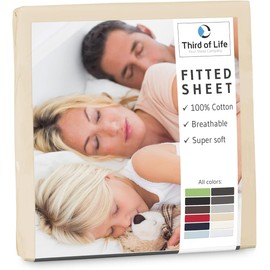 Fitted Sheet 60 x 120 cm Made of 100% Natural Cotton, The Breathable and Lint-Free Alba Bed Sheet is Elastic and Soft, Designed in Germany, Durable Jersey Duvet Cover, 60 x 120 cm