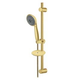 Kingston Brass KX2522SBBPB Shower Scape 5-Function Hand Shower with Slide Bar Kit, Polished Brass