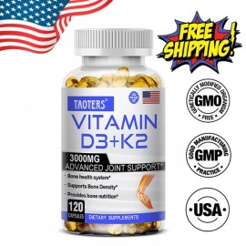 Vitamina K2 (MK7) con suplemento D3 5000 UI, salud inmunológica y apoyo articular
