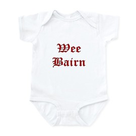 CafePress Wee Bairn Infant Bodysuit Infant Bodysuit Baby Romper Cloud White