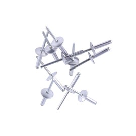 TIOMIOSEA Large Flange Blind Rivets 4.8mm x 12mm Pack of 50, Pop Rivets Steel Mandrel/Aluminium Body, Blind Rivets Set for Tinplate, Metal Fixing - Pressure Rivets