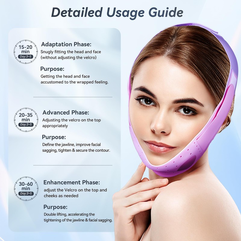 ONLUKY V-Line Face Lifting Mask, Double Chin Reducer Chin Support