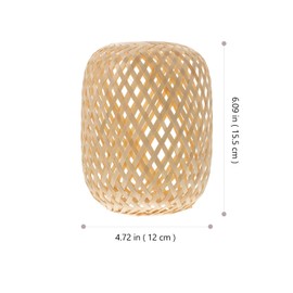 TOVINANNA Rattan Pendant Lamp Shade, Rattan Basket Chandelier Lamp Shade, Woven Lampshade Light Fixture Rattan Shade for Home Restaurant Cafe Teahouse Decoration