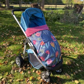 GO | Universal Waterproof footmuff | car seat Cosy Toes | Carrier & Sling Cover | Compact | Opens Flat as Play mat | Universal fit | extends newborn-4yrs (Floral)