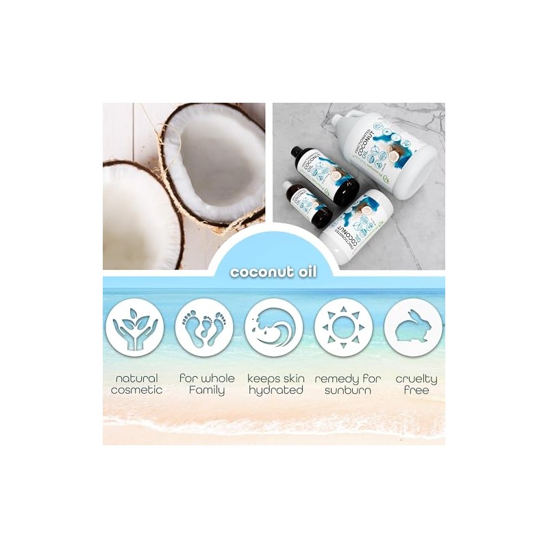 Aceite de Coco Sin Refinar - Premium Nature Coconut Oil