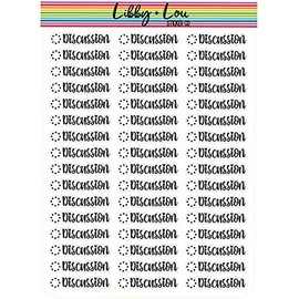 Discussion Planner Sticker | Academic Planner | Vertical Planner | Horizontal Planner | a5 Planner | Agenda | Calendar