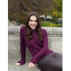 v28 Women Crew Neck Knit Stretchable Elasticity Long Sleeve Sweater
