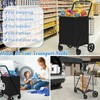 Heavy Duty Folding Shopping Cart for Groceries, Jumbo Grocery Carts