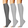 CHARMKING 3 Pairs Open Toe Compression Socks for Women &