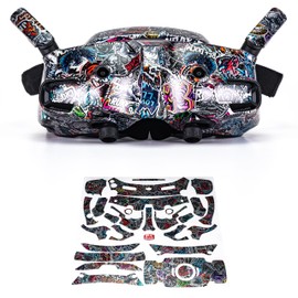 WRAPGRADE Skin Stickers for DJI Goggles 3 (Metal Sticker Bomb)