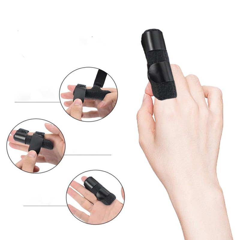 TRKETK Pack of 3 Finger Splints, Finger Smoother Adjustable Trigger