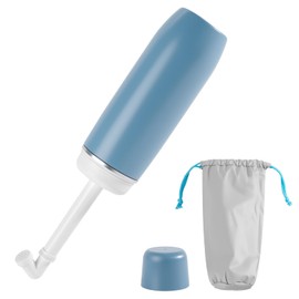 Umimile Manual Handheld Butt Washer, 13.5 fl oz (400 ml), Large Capacity & 14 Holes Nozzle, No Charging, Adjustable Water Pressure, Leak-proof Design, Waterproof Storage Bag Included