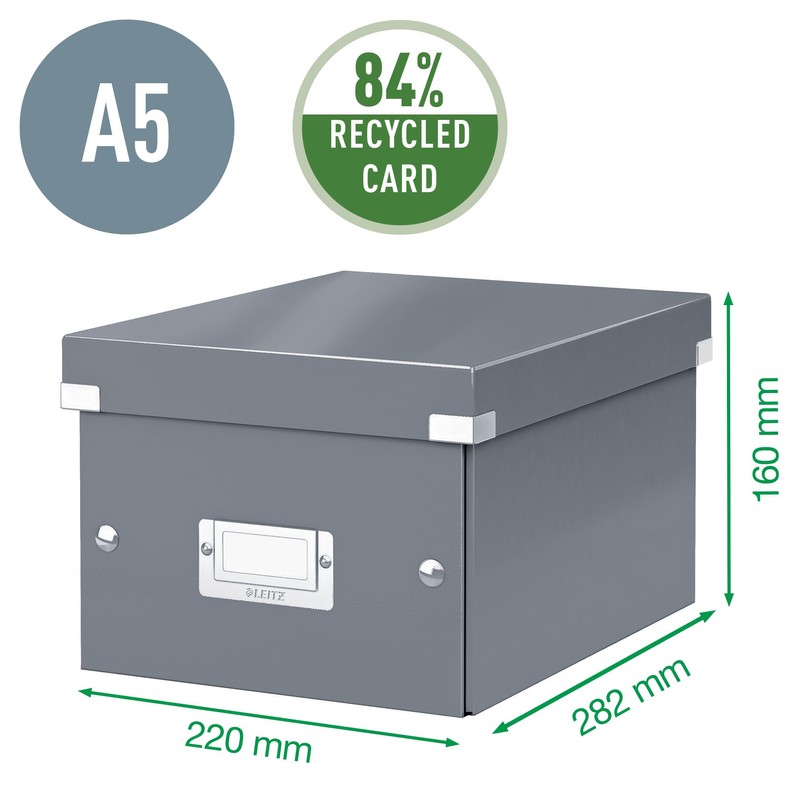 Leitz WOW A5 Storage Box, Click and Store Range, Small