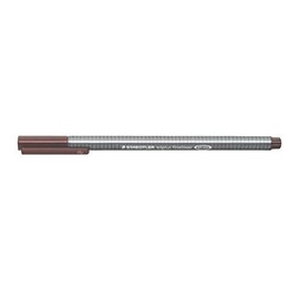 Staedtler Pack of 3 Triplus Fineliner Pens –Line 0.3 mm, Van Dyke Brown