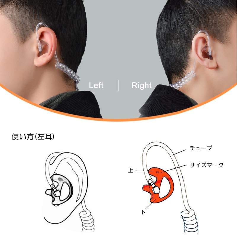 TWAYRDIO for ICOM Tubular Income Earphone Microphone Earphone Microphone IC-4110