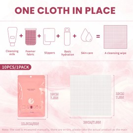 BOROLA Portable Size Disposable Bubble face towel, 10 Count Thickening Cotton Soft Facial Clean Wipes, Cloths Wash Towelettes Multi-Purpose for Make-up Remover, Skin care and Cleansing(7.5 * 7.9IN)