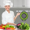Green Round Silicone Collapsible Colander – Silicone Round Small Kitchen