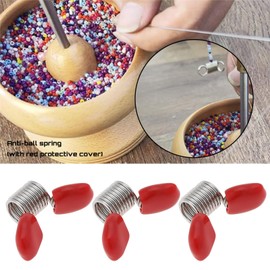SG Store 10pcs Small Bead Stoppers Stainless Steel Bead Stoppers 7mmx7mm Mini Spring Clamps Beading Stoppers for Jewellery Threading Necklace Spring DIY Bracelets