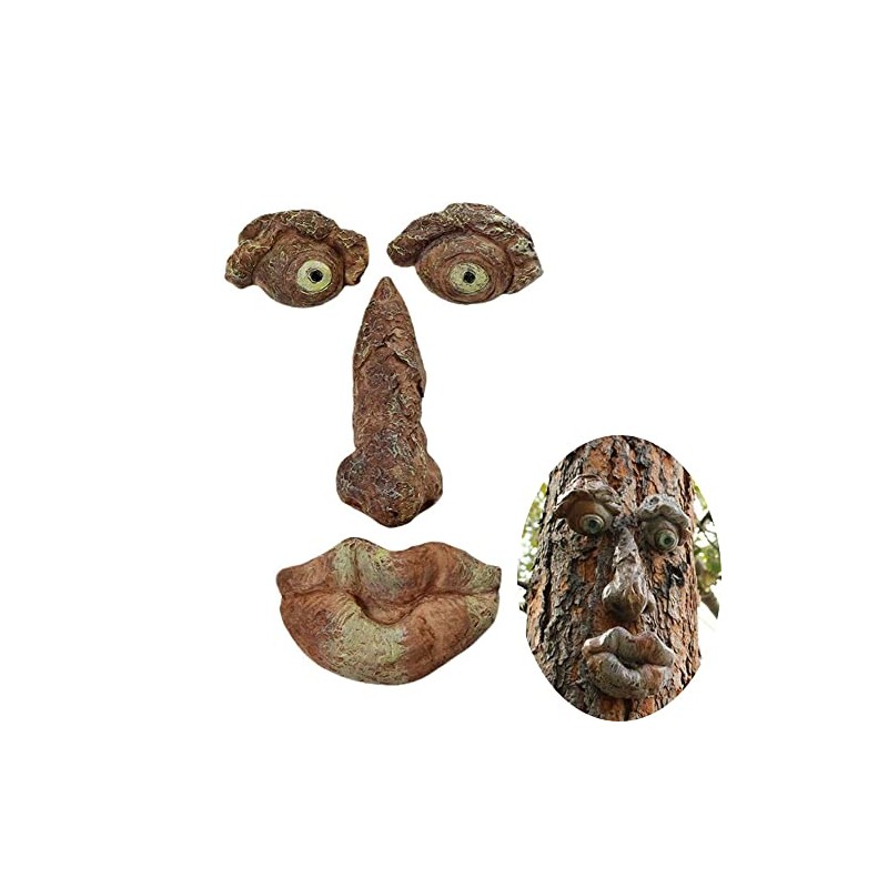 Romeeton Tree Hugger Resin Old Man Bark Ghost Face Funny