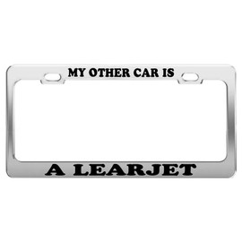 Product Express My Other CAR is A LEARJET License Plate Frame Car Truck Accessory Gift
